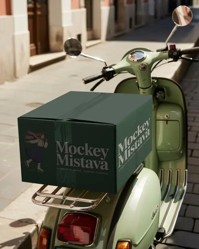 Sturdy Delivery Box Mockup For Urban Parcel Shipping And Logistics Brand Presentation