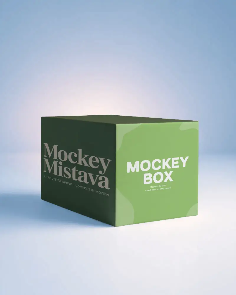 Versatile 3d Box Model Mockup For Showcasing Packaging Designs And Labels