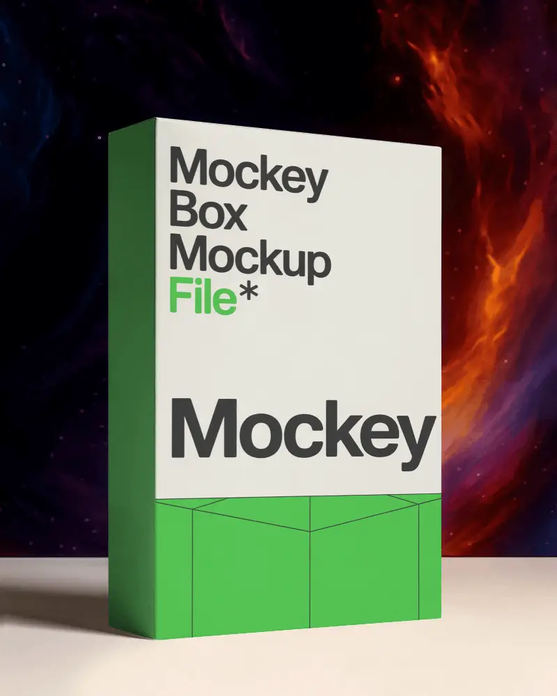 Premium Standing Box Mockup For Packaging Design Presentation And Branding Purposes