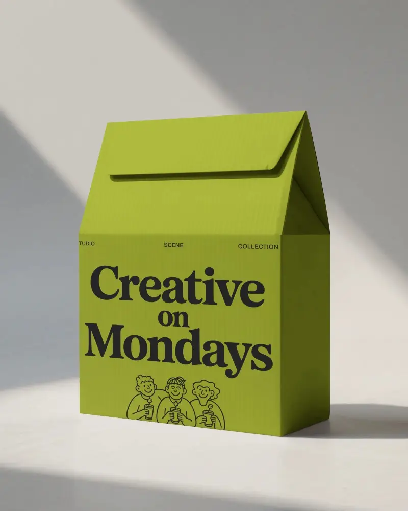 Gable Top Box Mockup Soft Shadows Minimal Background Matte Texture Modern Packaging Style