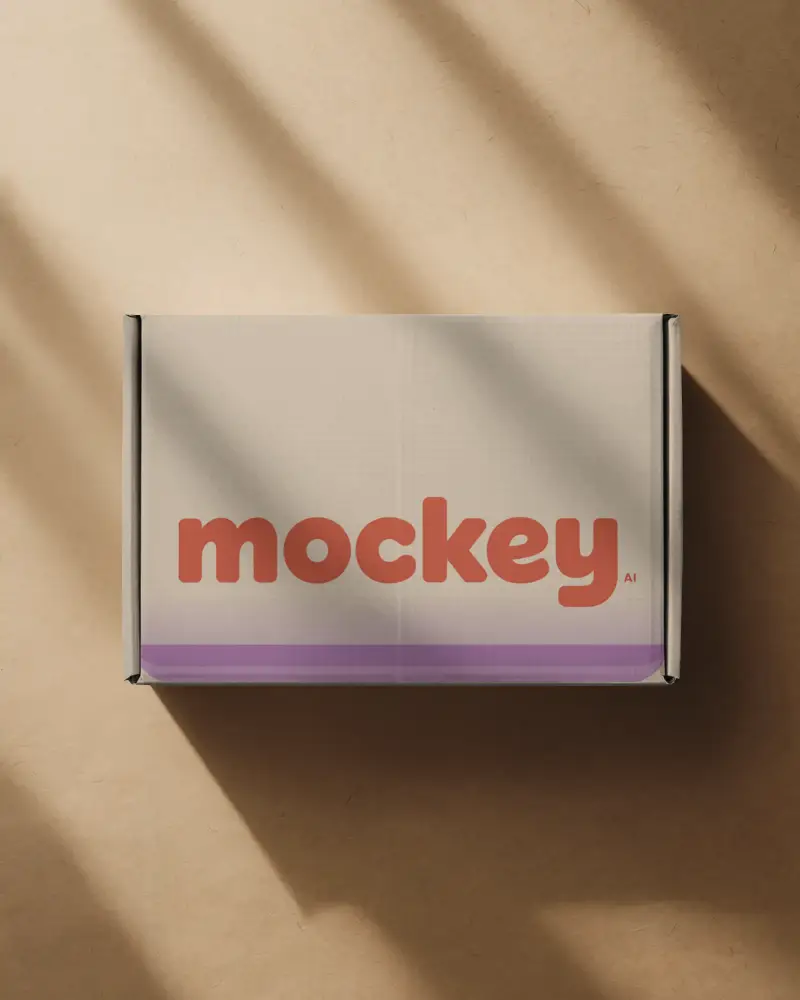 top-view-cardboard-box-mockup-with-dramatic-light-and-shadow-on-brown-surface