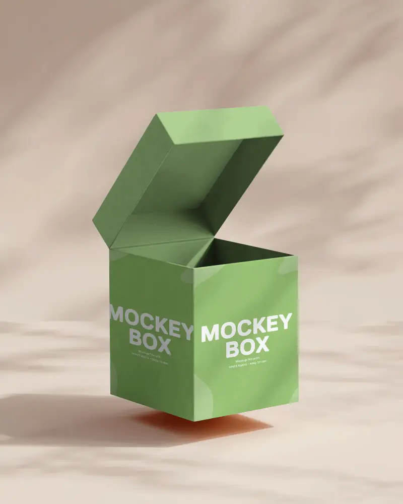 open-lid-square-box-mockup-floating-shadow-soft-beige-background-minimal-design