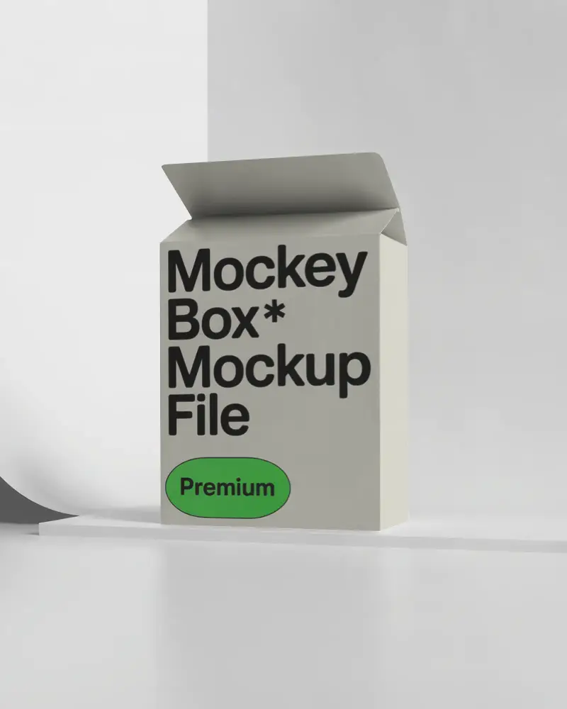 box-mockup-half-open-flap-modern-light-grey-studio-background-premium-display