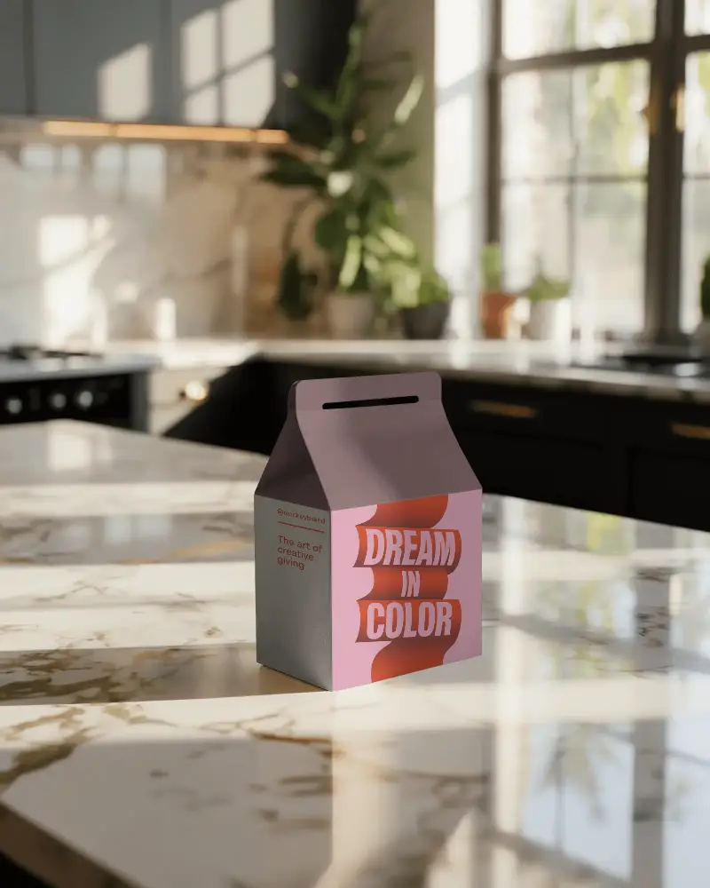 Minimal Gable Box Mockup For Elegant Product Packaging And Branding