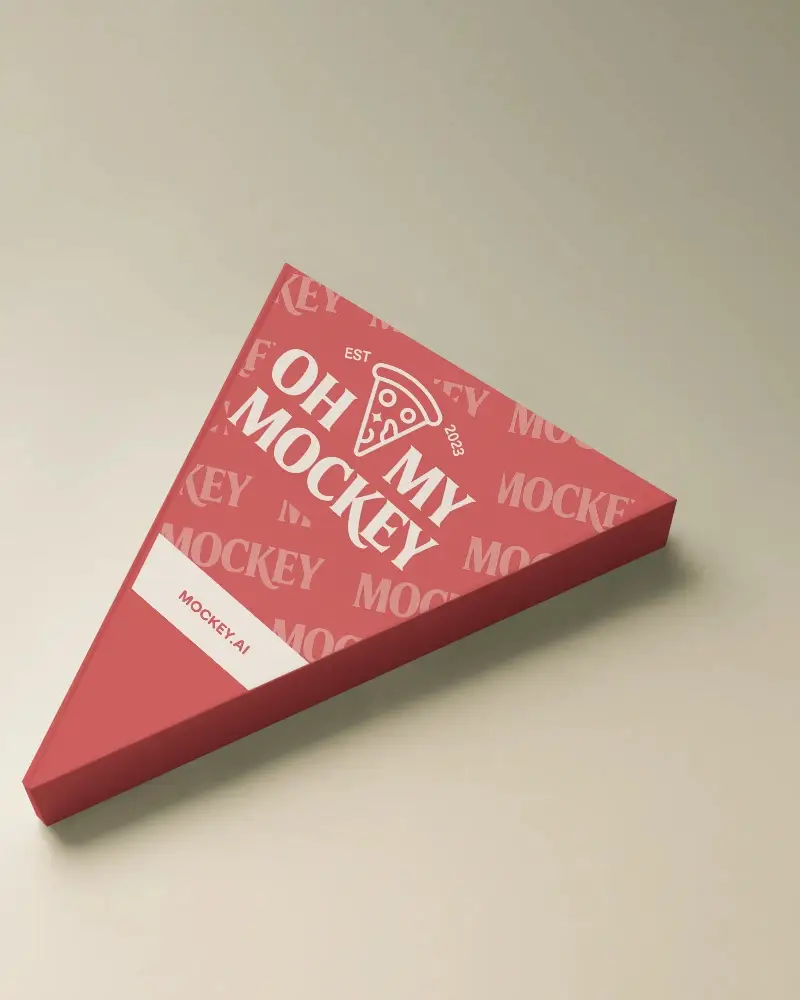 Triangle Shaped Box Mockup For Creative Packaging Designs And Branding Showcases Online Use