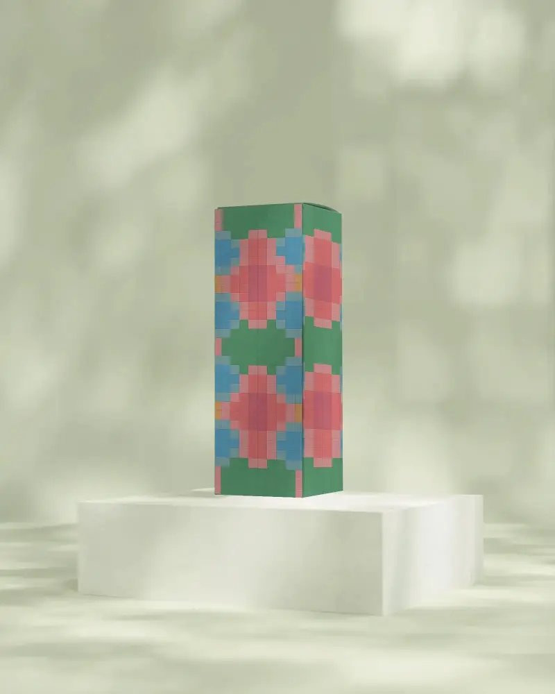 Tall Rectangular Box Mockup Packaging For Premium Cosmetics Or Luxury Fragrance Brand Design 