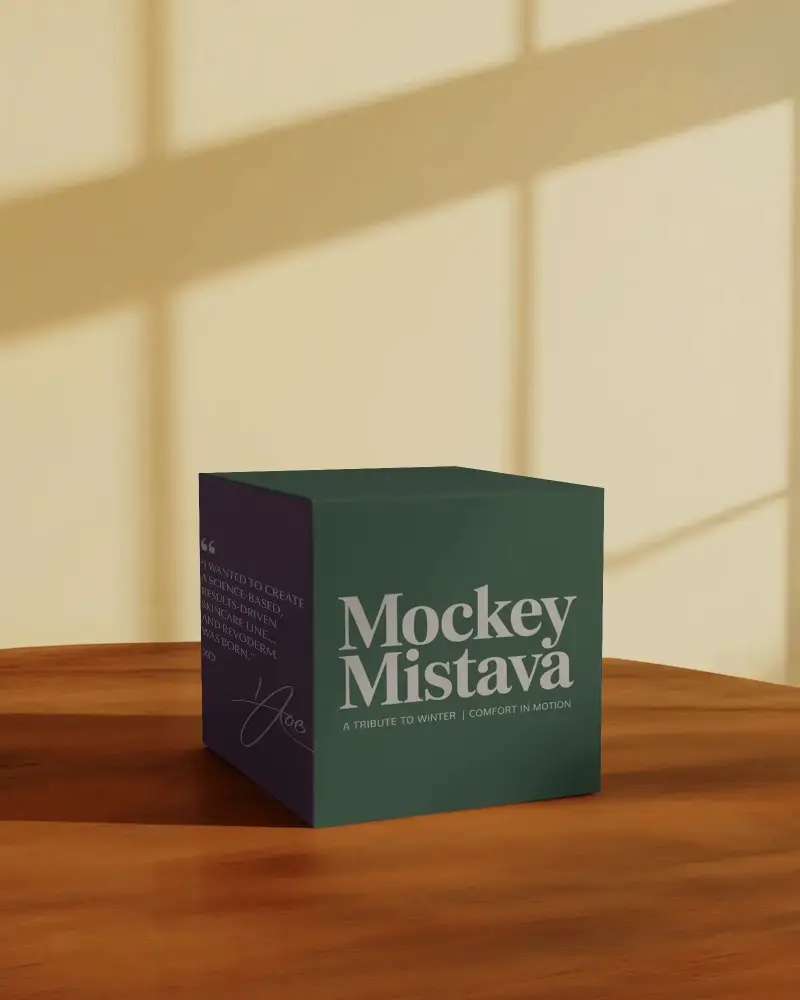 Minimalistic Cube Box Mockup Perfect For Product Packaging Designs And Branding Presentation