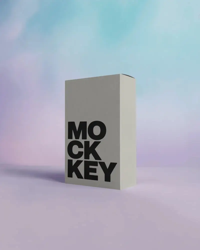Black Plain Vertical Box Mockup For Product Packaging And Branding Presentations