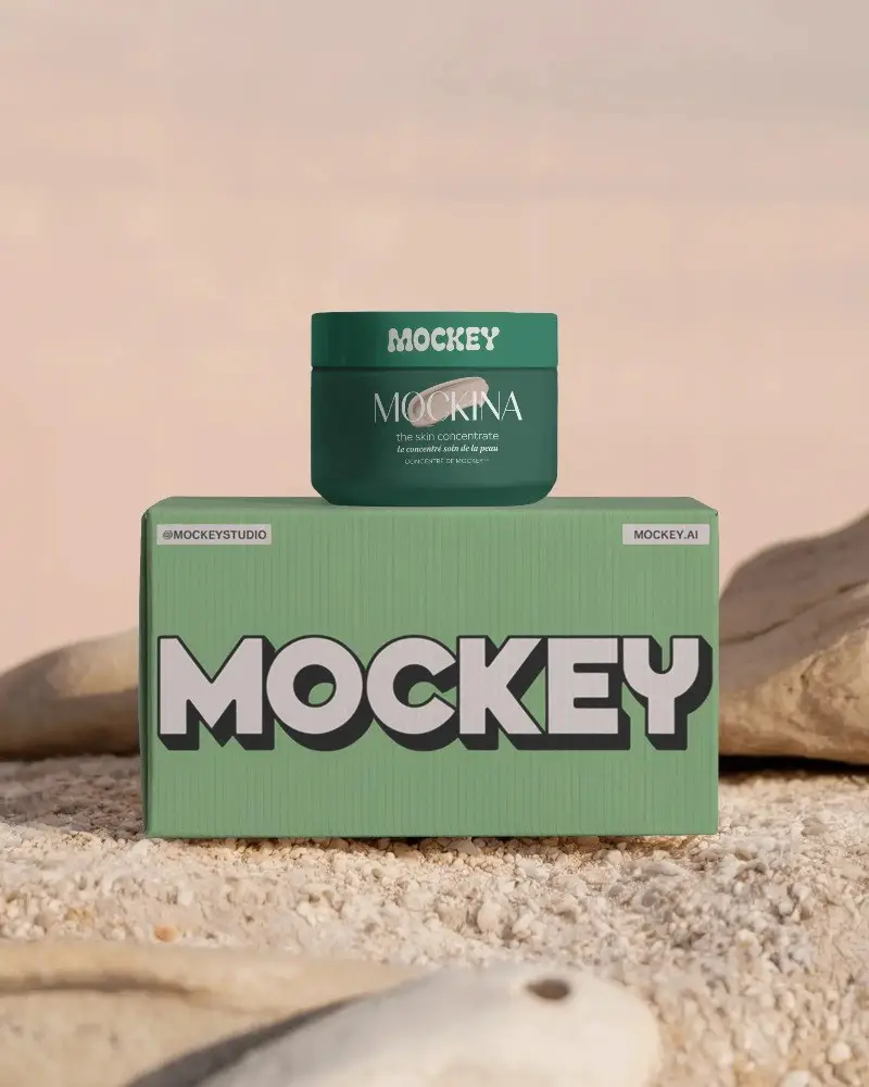 Minimalistic Container Packaging Mockup For Cosmetic Product Branding And Marketing Presentation