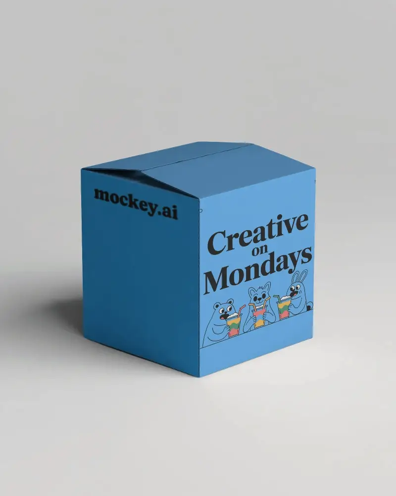 Premium Cube Package Mockup For Gift Box Design And Branding Presentation Layout