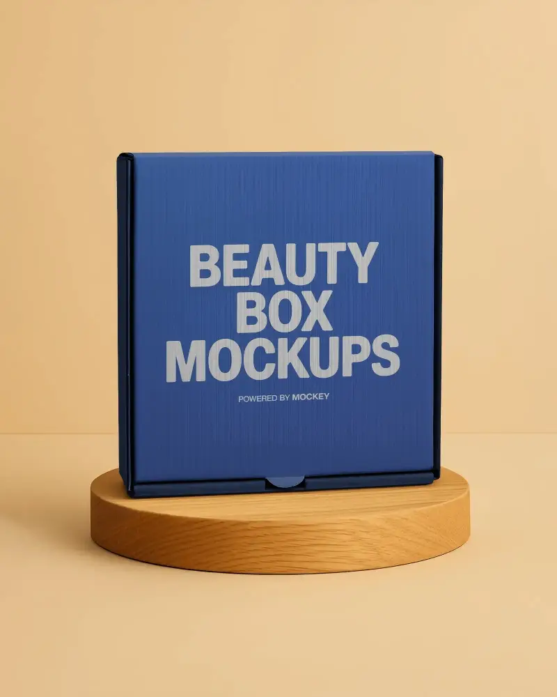 Modern Durable Rigid Packaging Box Mockup For Cosmetics Accessories And Gift Items