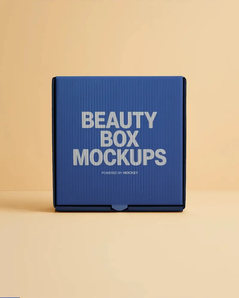 Durable Textured Box Mockup Designed For Branding And Marketing Packaging Presentation
