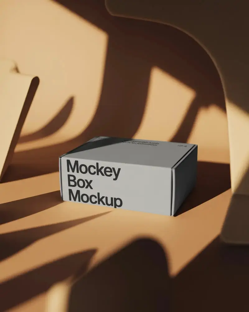Clean Simple Rectangular Box Mockup For Branding And Marketing Product Display