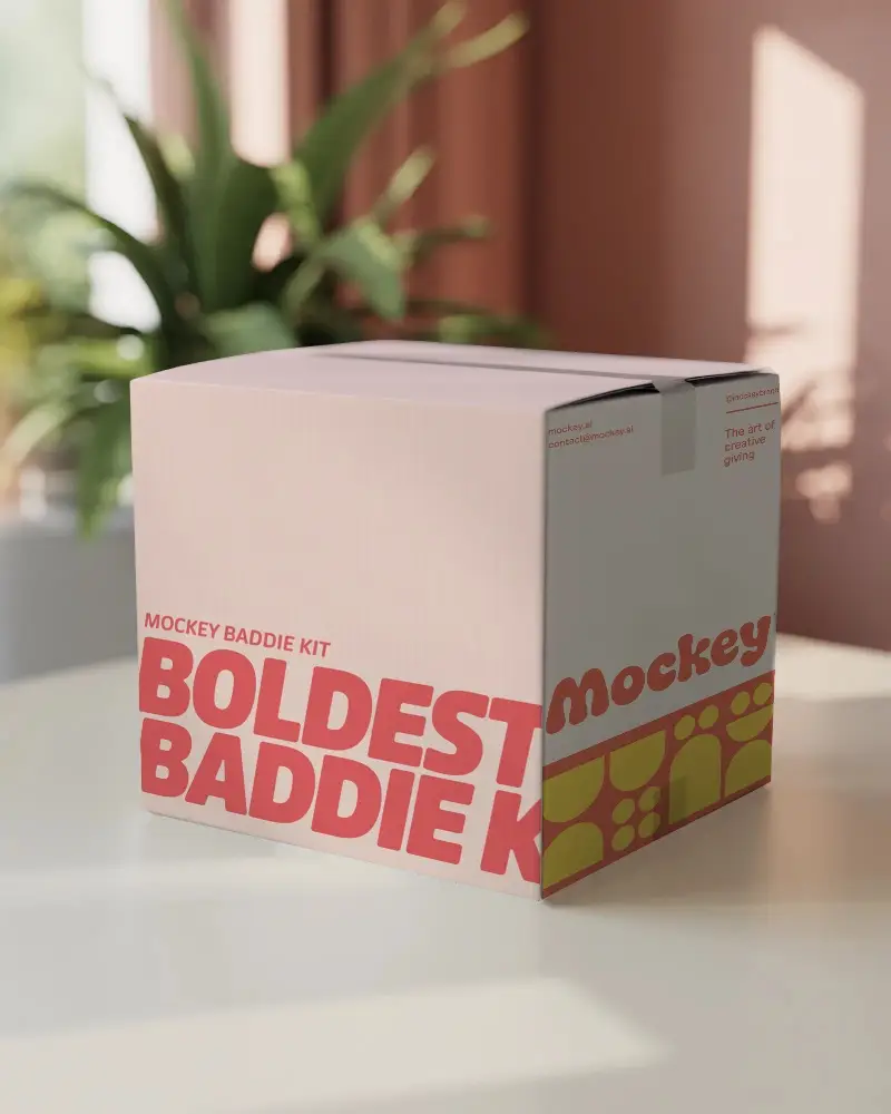 Custom Printable Cardboard Box Mockup For Ecommerce And Retail Brand Marketing