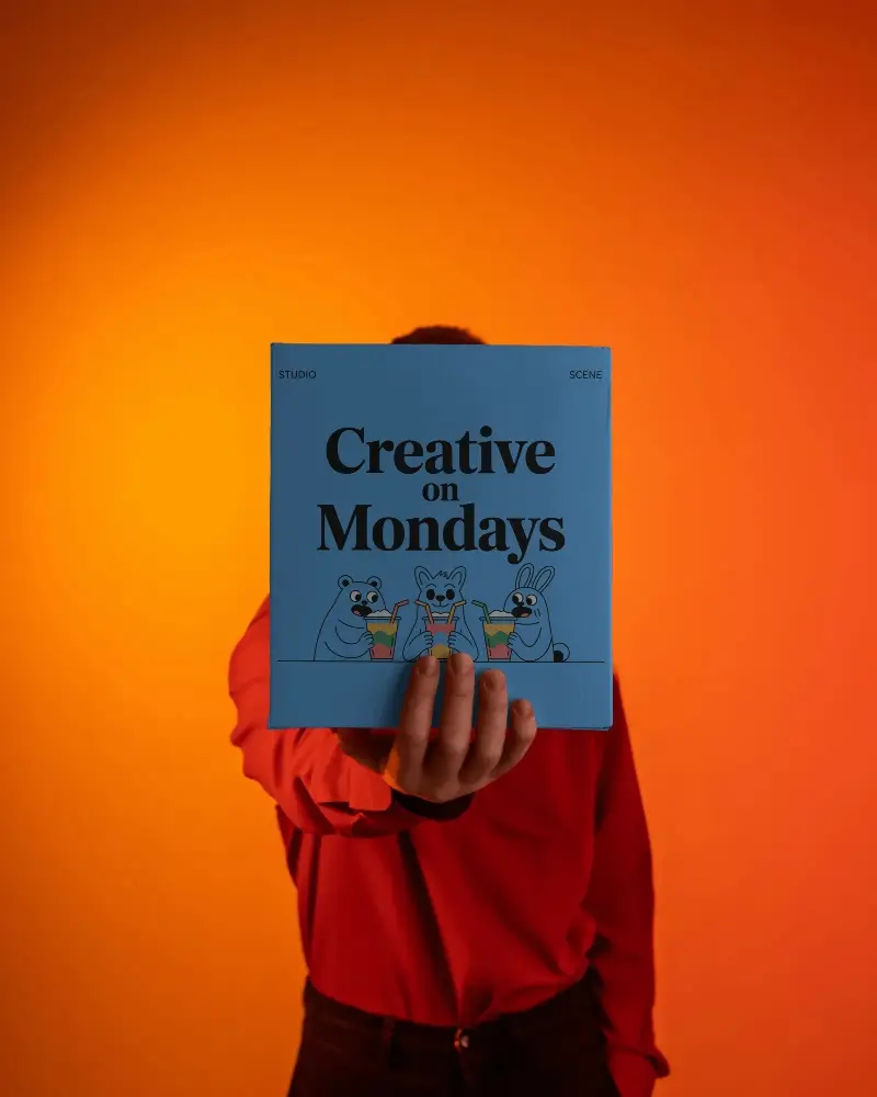 High Quality Square Box Mockup With Hand Holding Product Packaging Design Template