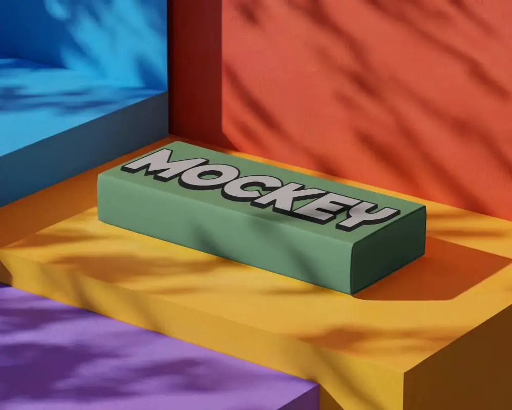 Sleek Minimalist Long Box Mockup With Sharp Edges For Brand Packaging And Product Presentation