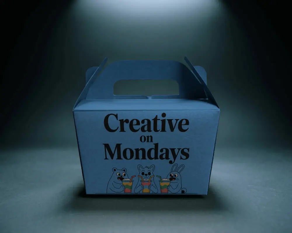 Compact Food Packaging Box Mockup Integrated Handle For Easy Transport And Storage