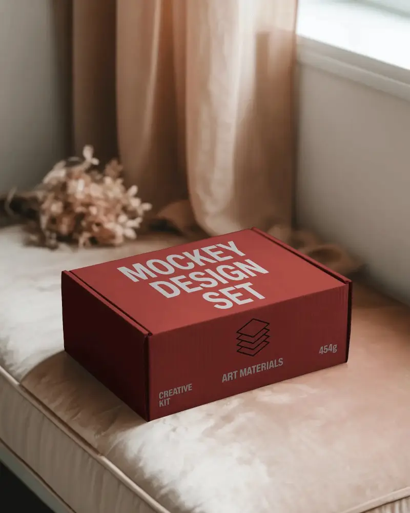 Premium Quality Rigid Box Packaging Mockup Perfect For Ecommerce Branding And Product Presentation
