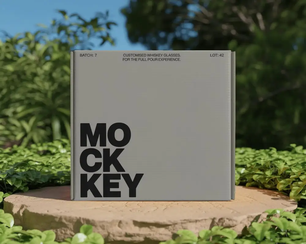 Premium Rigid Box Packaging Mockup With Clean Sleek Surfaces For Luxury Product Presentation