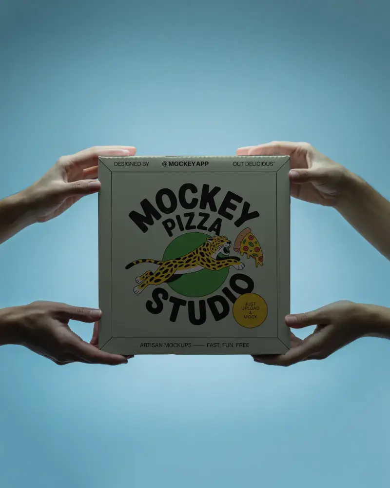 Hands Presenting Box Mockup For Product Packaging Design And Branding Presentation