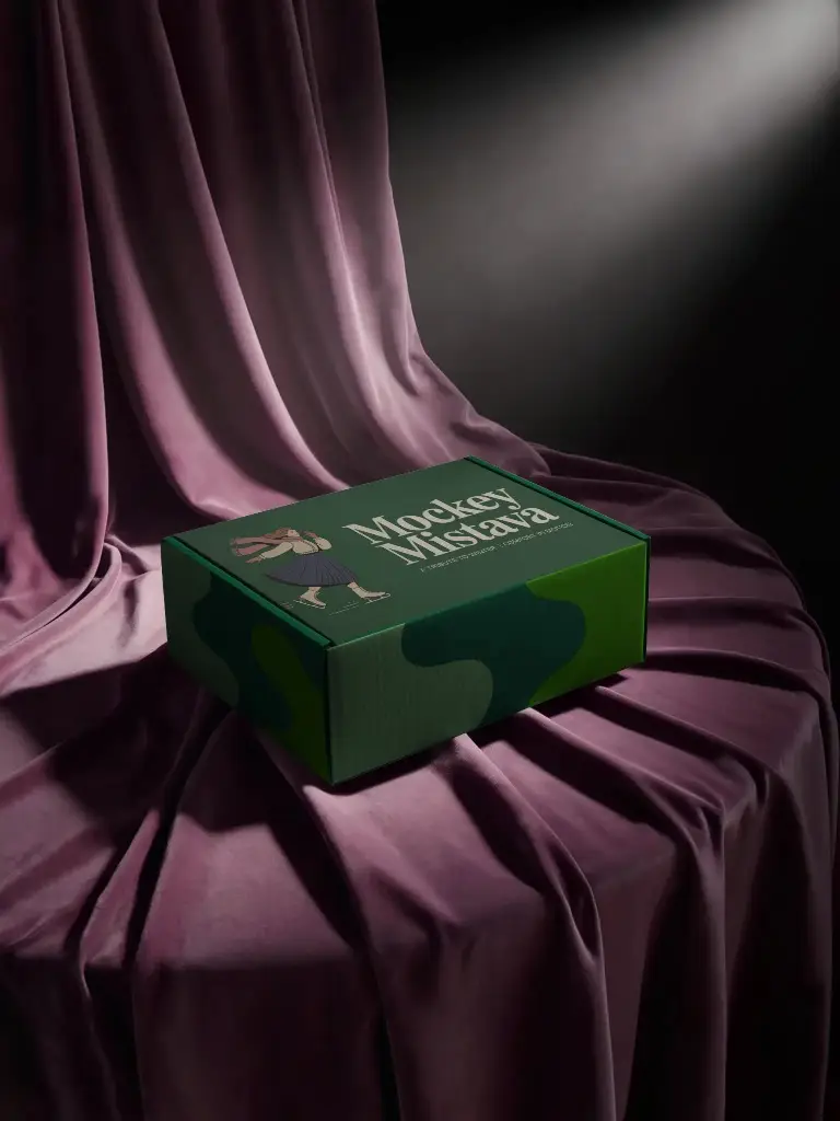 High Quality Corrugated Box Mockup For Branding Marketing And Creative Projects