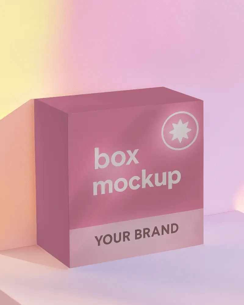 Clean Minimalist White Box Mockup Crisp Edges Sleek And Modern 068