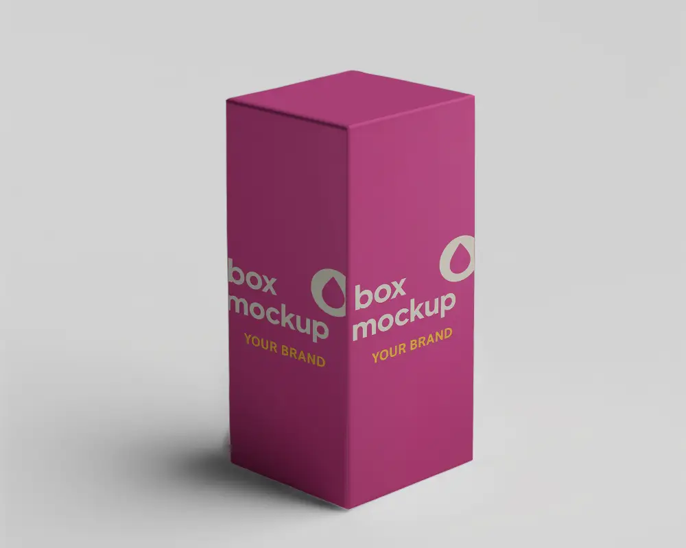 Long Cardboard Box Mockup For Packaging Design