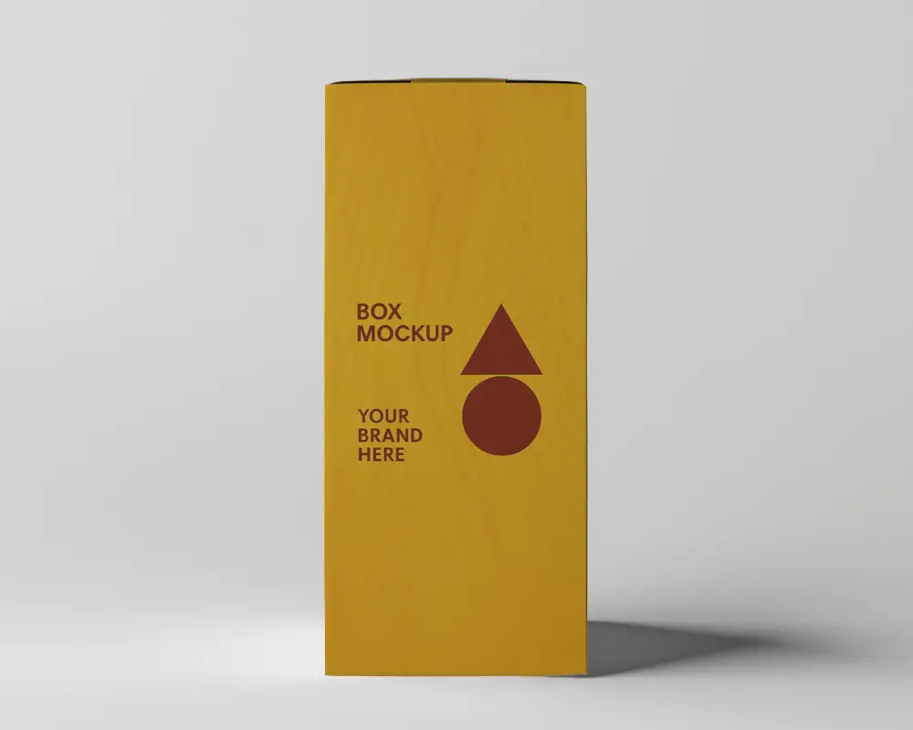 Long Cardboard Box Mockup For Packaging Design