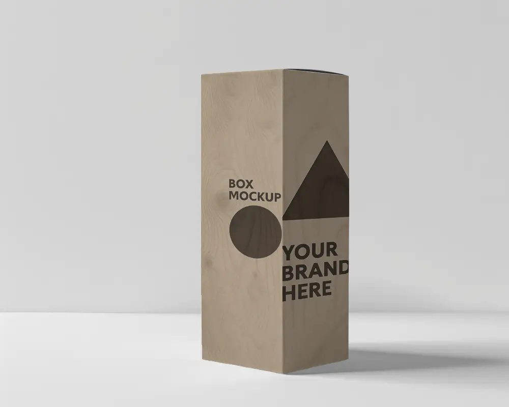 Long Cardboard Box Mockup For Packaging Design