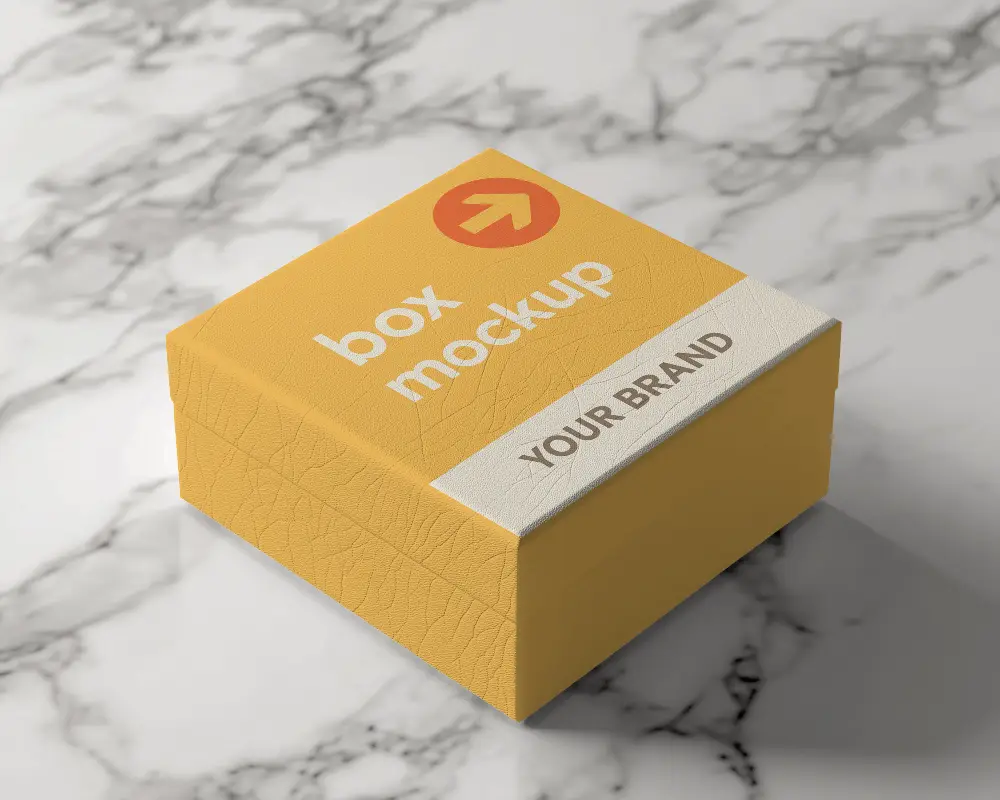 Luxury Textured Packaging Mockup White Leather Pattern Box On Elegant Marble Surface With Soft Lighting Premium And Sophisticated Branding 0106