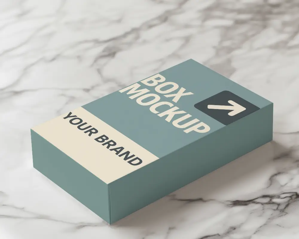 Marble Surface Box Mockup Luxurious And Elegant Packaging Design With Soft Lighting 0155
