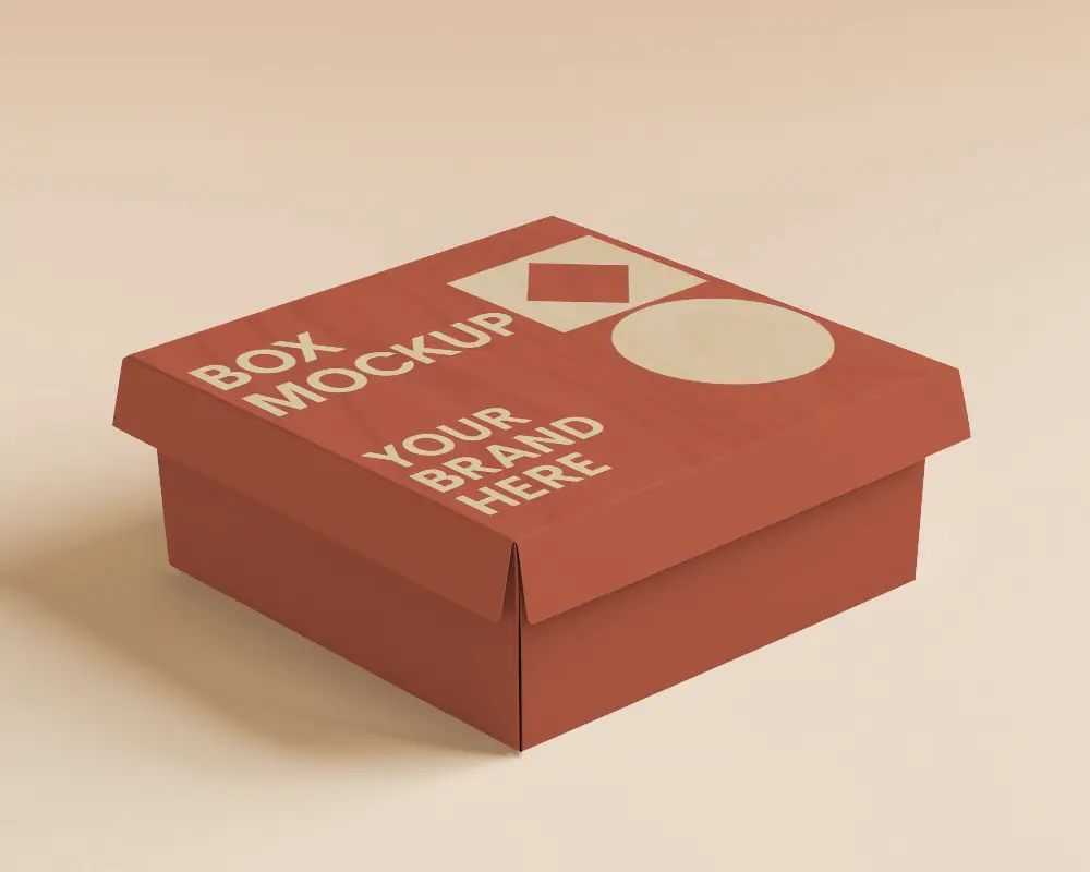 Minimalist Packaging Box Mockup On Neutral Beige Background With Soft Shadows Clean And Elegant Presentation 0136