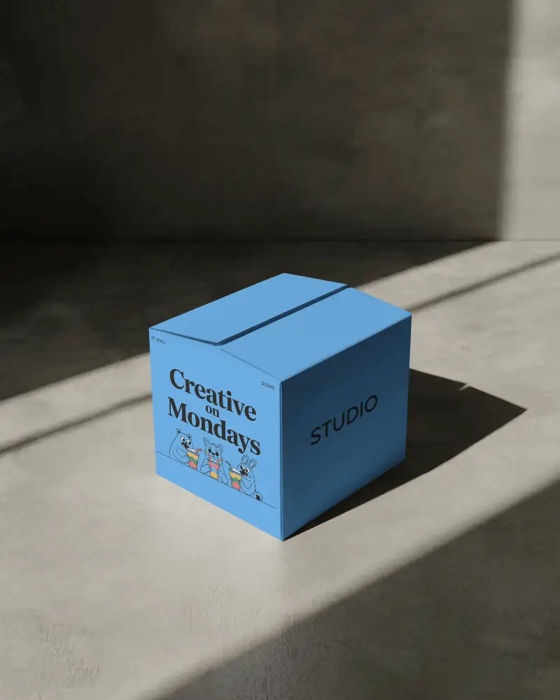 Minimalist Stylish Box Mockup For Product Packaging Presentation And Brand Showcase