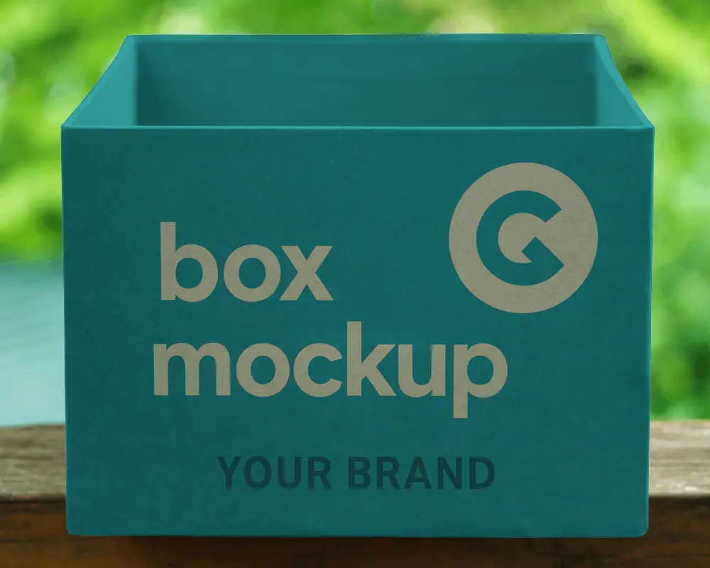Open Box Mockup On Balcony