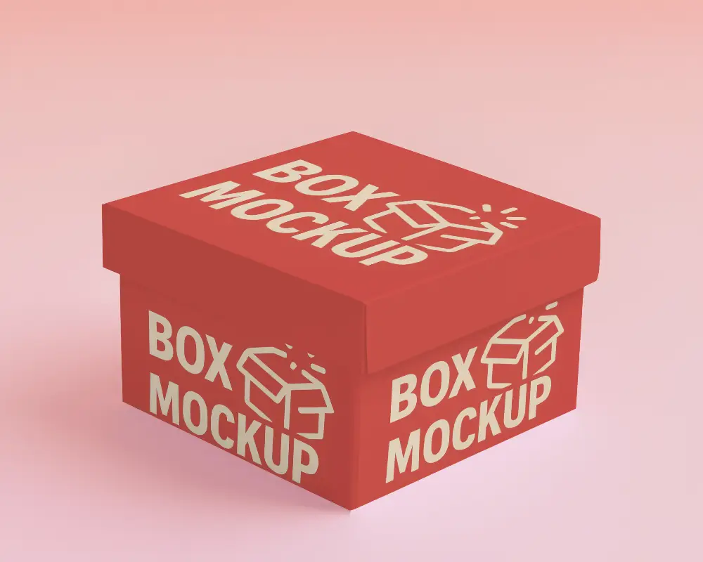 Pastel Pink Gradient Gift Box Mockup With Soft Lighting Modern And Minimalist Packaging Design 0140