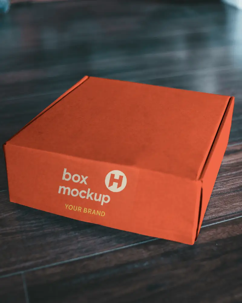 Small Box Mockup For Small Items Lying On Floor
