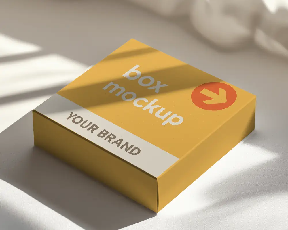 Sunlit Minimalist Box Mockup Soft Shadows And Warm Lighting Cozy And Elegant Packaging Design 0154