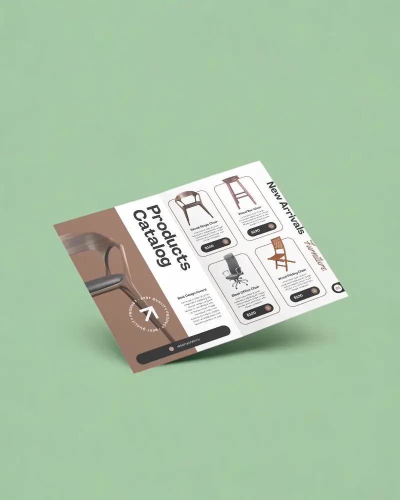 Minimal Modern Open Brochure Design Mockup Showcasing Clear Layout For Print And Digital Use