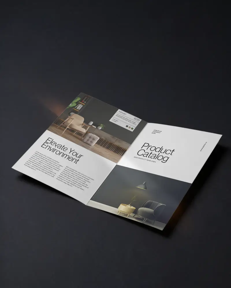 Clean Three Panel Brochure Mockup Ideal For Promotional Material And Corporate Identity