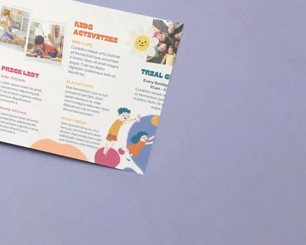 Blank Horizontal Brochure Mockup On Smooth Surface For Presentation And Promotion