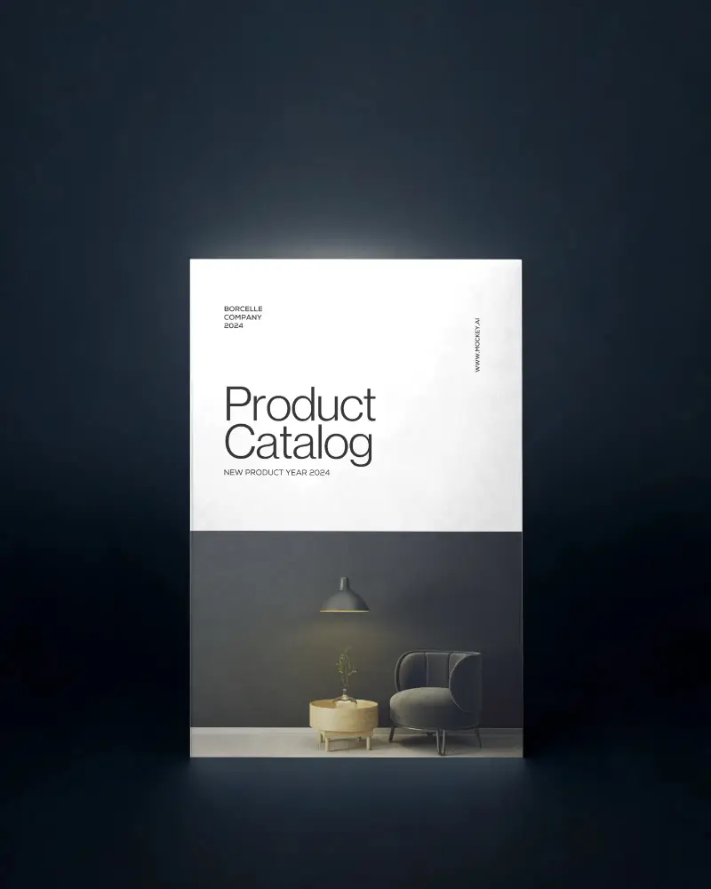 Sleek Minimalistic Brochure Mockup Portrait Layout Ideal For Business And Marketing Use