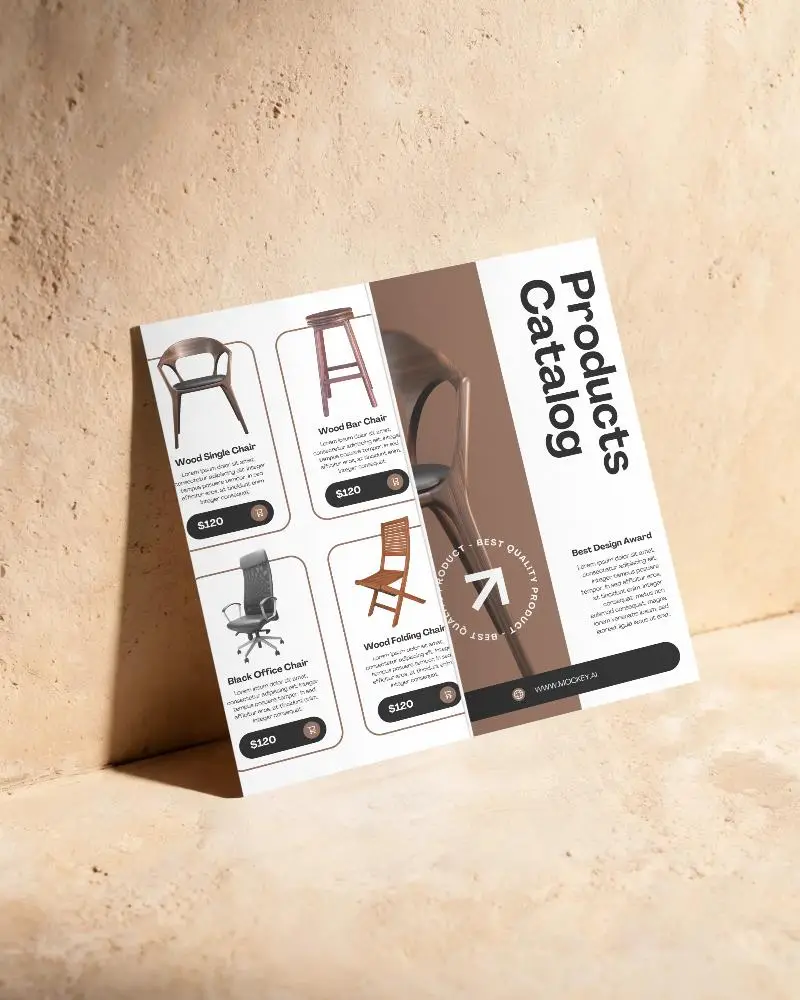 Open Brochure Layout On Rough Background For Professional Marketing Presentations