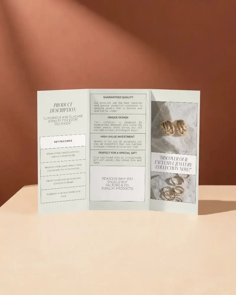 Clean Minimalist Brochure Mockup For Profile And Business Information Showcase