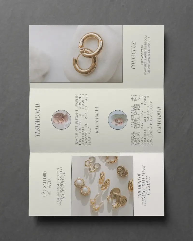 High Resolution Trifold Brochure Mockup For Marketing Campaign Showcase