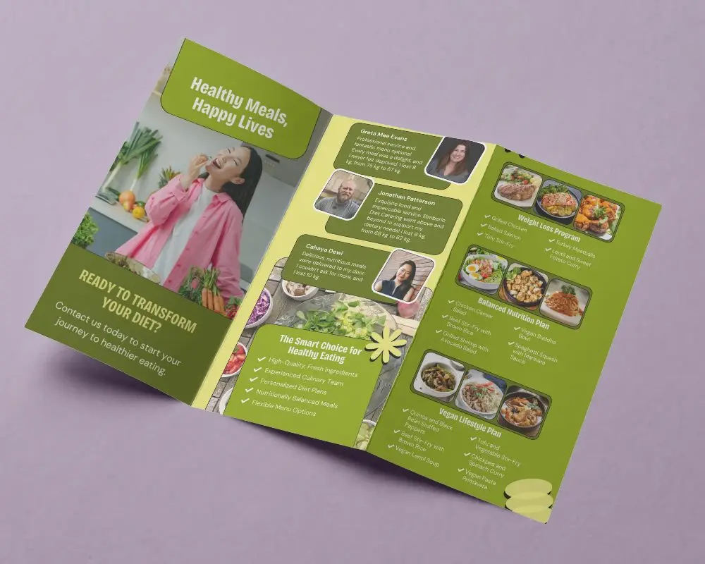 Blank Trifold Brochure Mockup For Business Promotional Material Design Template