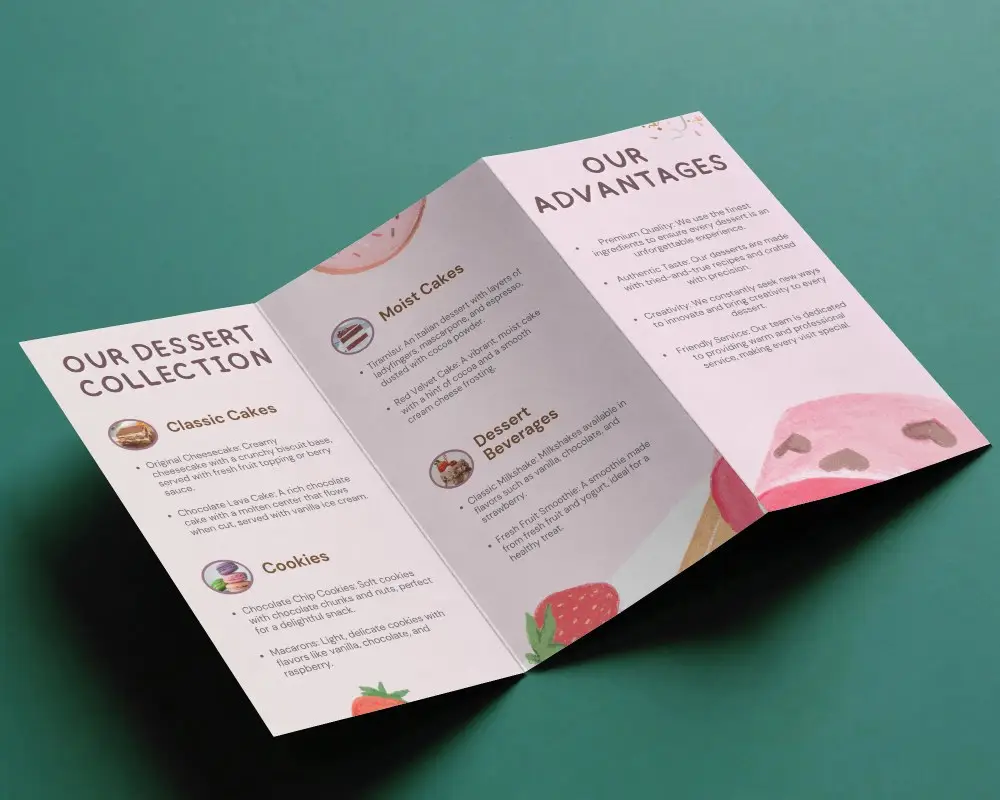 Clean Minimal Trifold Brochure Template For Business Promotions And Creative Projects Display