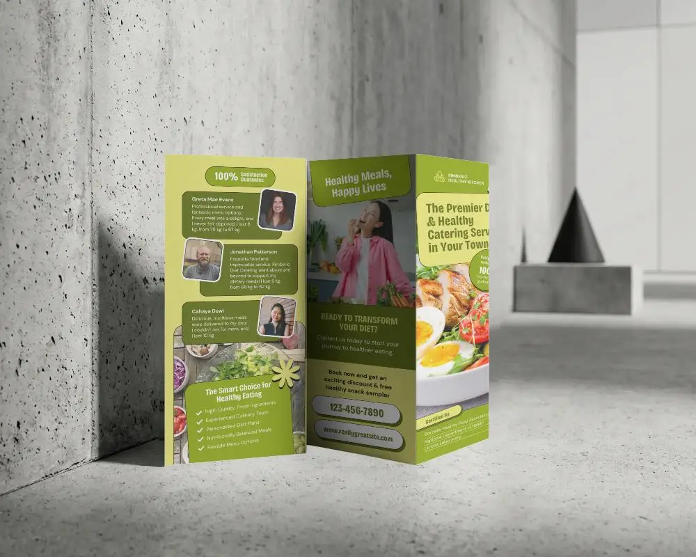 Modern Minimalist Trifold Brochure Mockup For Business Marketing And Presentation Portfolio