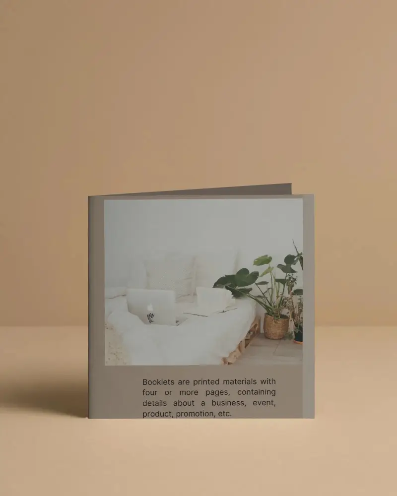Minimalistic Square Brochure Mockup For Modern Corporate Business Promotional Materials Showcase
