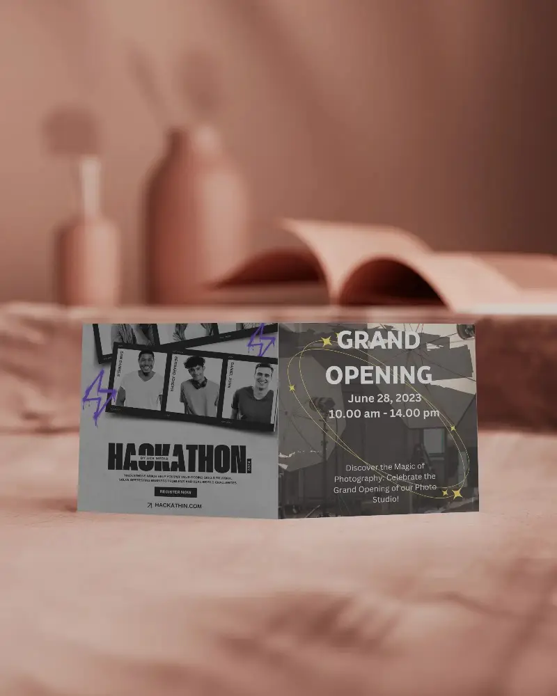 High Quality Folded Brochure Mockup For Creative Branding And Promotional Material