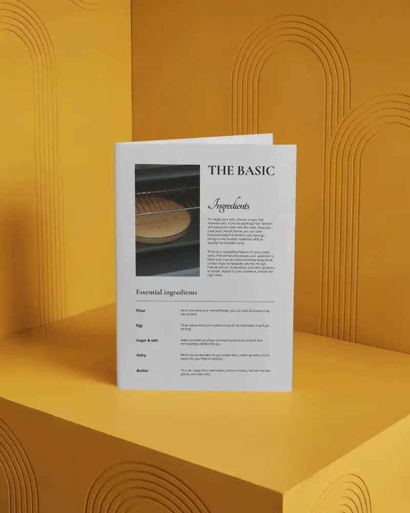 Minimalist Folded Brochure Mockup For Professional Business Presentations And Marketing Materials